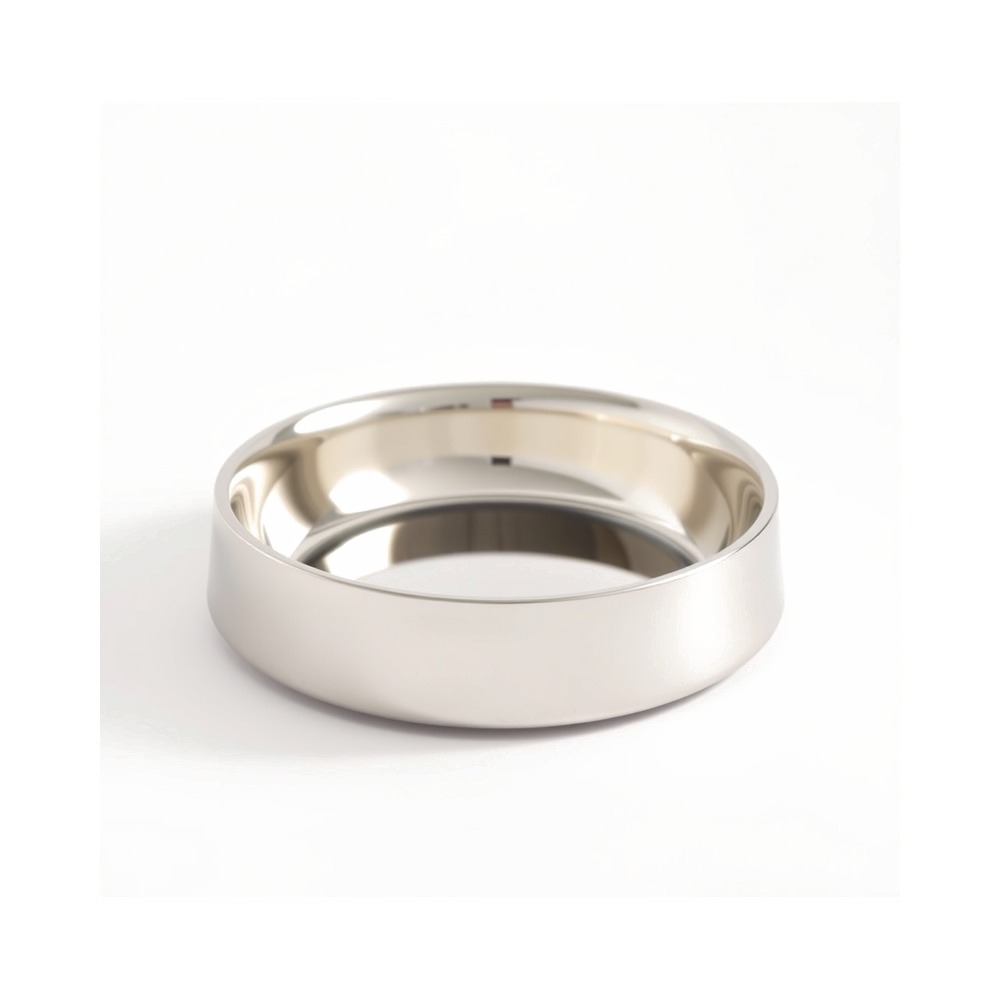 Whisker-Friendly Saucer · Brushed Steel